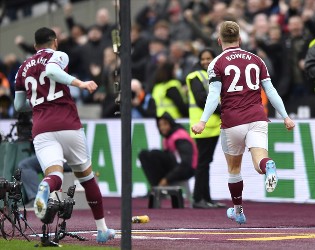  鲍文补射扳平比分西汉姆联主场顽强逼平曼彻斯特联